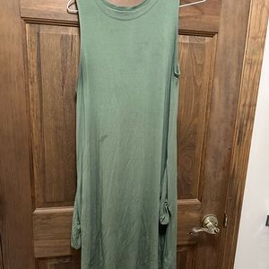 Long green maxi dress
